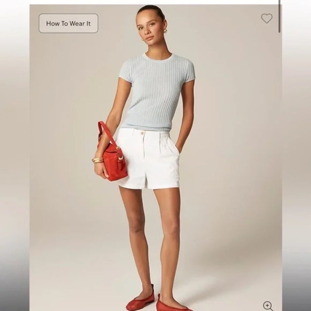 J.Crew 3" pleated heritage chino short
